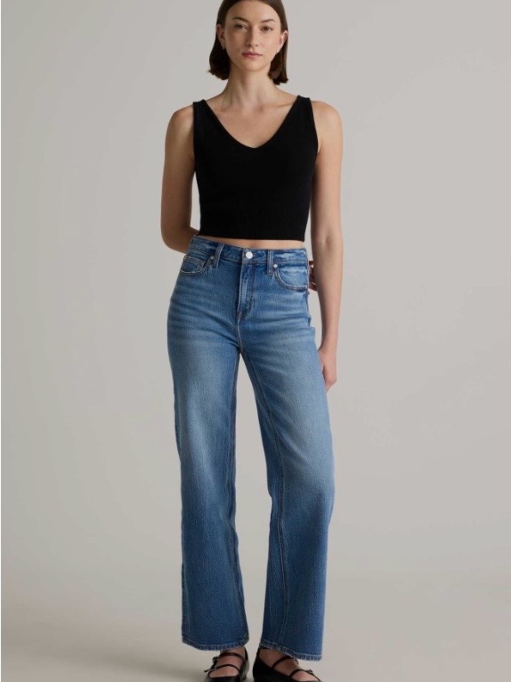 Quince Women's Bella Relaxrd Straight Jeans
